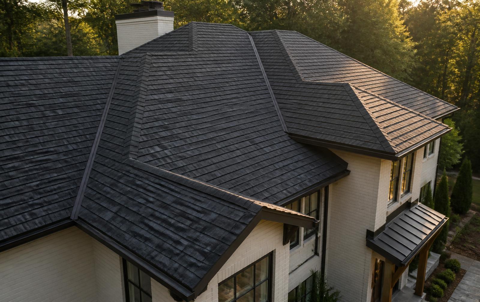 Premium charcoal roof on a luxury Atlanta residence